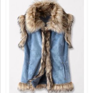 Faux Fur Faux Suede Luxe Vest